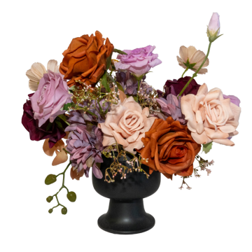 large amethyst floral centrepiece