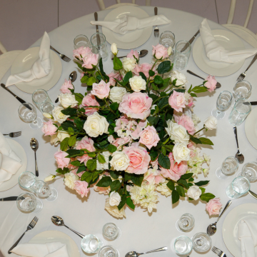 soft pinks large centrepiece