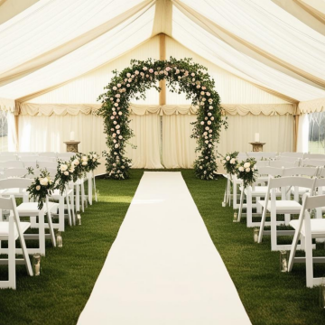 a white marquee wedding