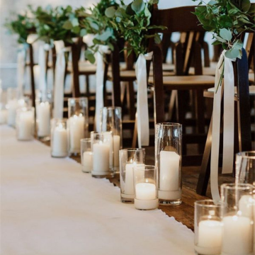 candle aisle decorations