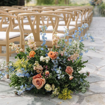 modern coloured floral arrangement 