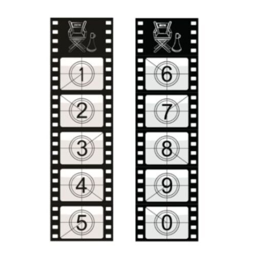 Small Backdrop - Movie Reel Countdown 