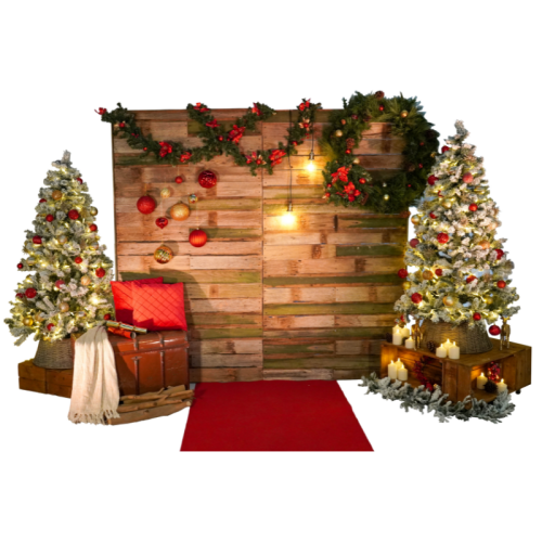 Christmas rustic wall backdrop