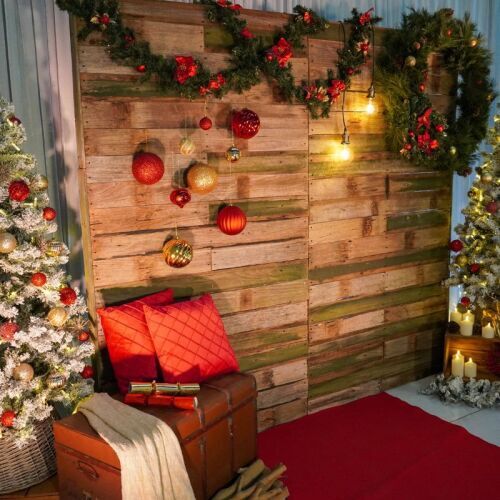Christmas rustic wall backdrop