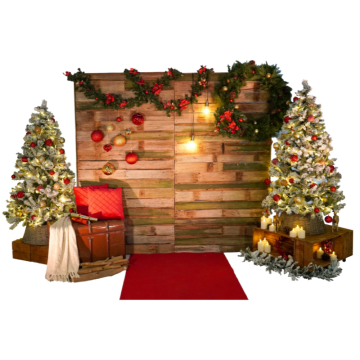 Christmas rustic wall backdrop