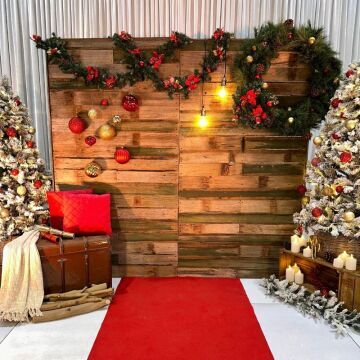 Christmas rustic wall backdrop
