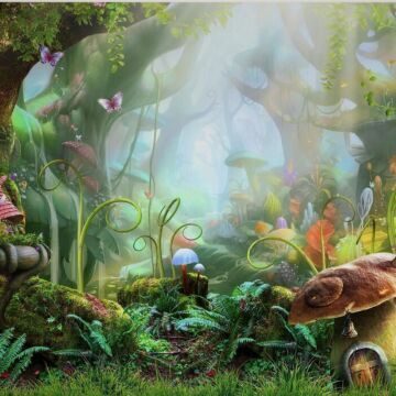 Enchanted forest backdrop