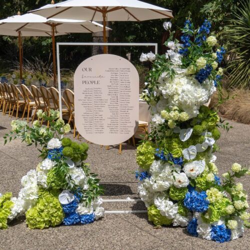 Blue & Green Floral Pillar 6