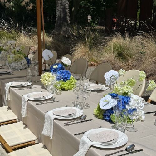 Blue & Green Floral Centrepiece 3