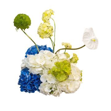 Blue & Green Floral Centrepiece