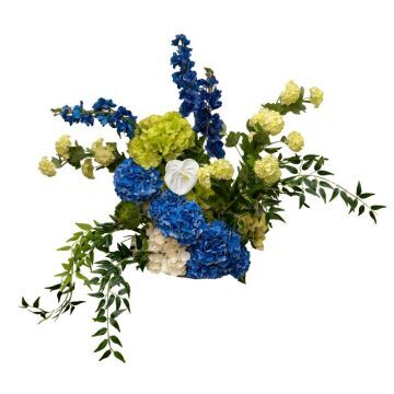 Blue & Green Floral Arrangement