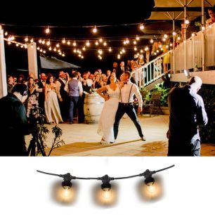 festoon lights wedding 
