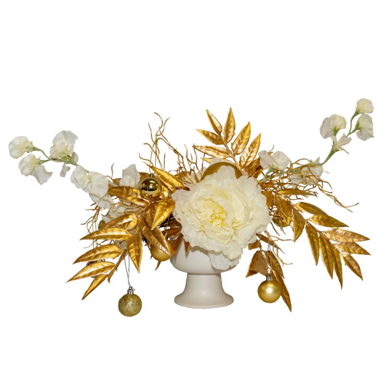 White & Gold Christmas Centrepiece