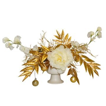 White & Gold Christmas Centrepiece