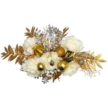 Silver & Gold Long Christmas Centrepiece 2