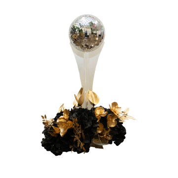 Black & Gold Disco Centrepiece Stand