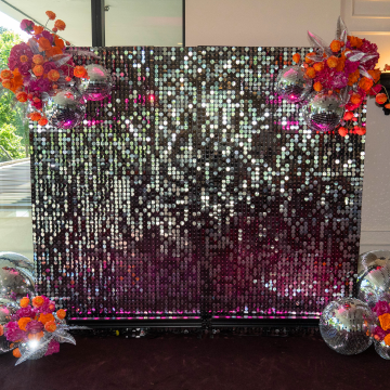 silver sequin backdrop