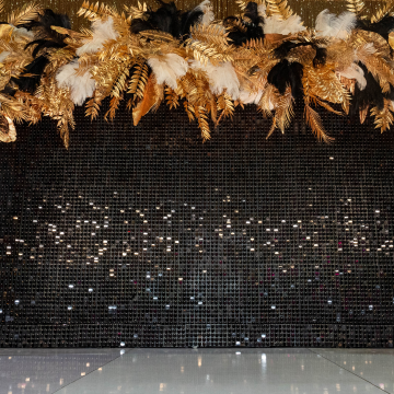 black sequin backdrop