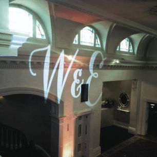 gobo shot monogram projecting intials