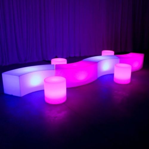 pink illuminated furniture