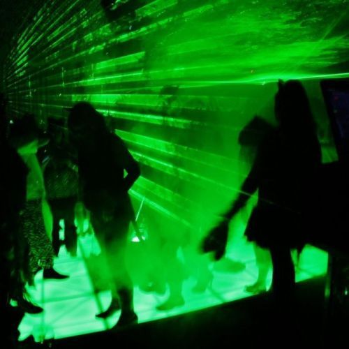 green laser patterns party dancefloor
