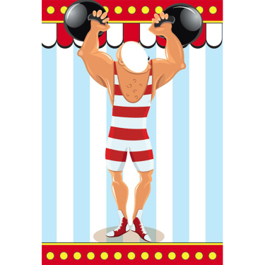 Themed Backdrops Small - Circus Strongman (light)