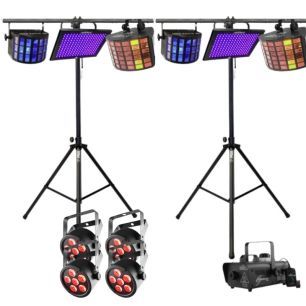 FGE party package 3 smoke machine party lights uv lights