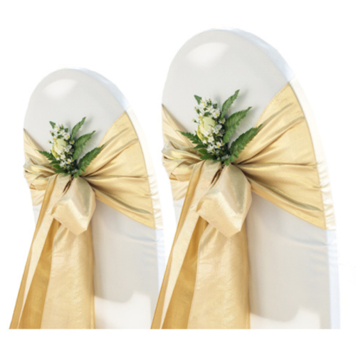 gold satin sashes 