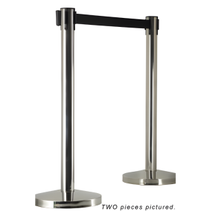 retractable silver bollards