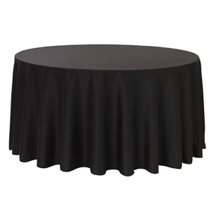 black round table cloth