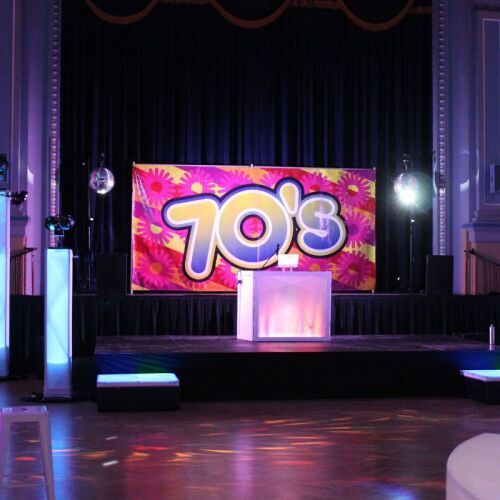 70s flower power backdrop