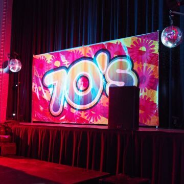 70s flower power backdrop