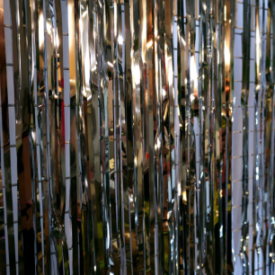 silver tinsel curtain