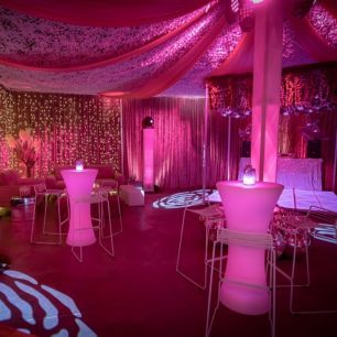 High Bar Tables Pink Theme Party