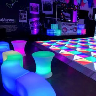 neon disco illuminated furniture LED