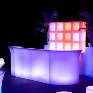 illuminated bar set up 