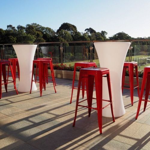 Red Bar Stools around glow furniture 