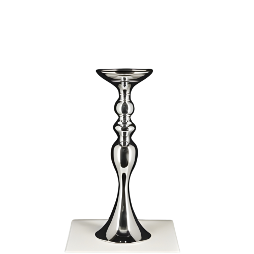 silver podium candle holder 