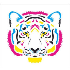 Standard Backdrop - Coloured Tiger