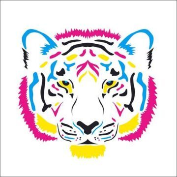 Standard Backdrop - Coloured Tiger