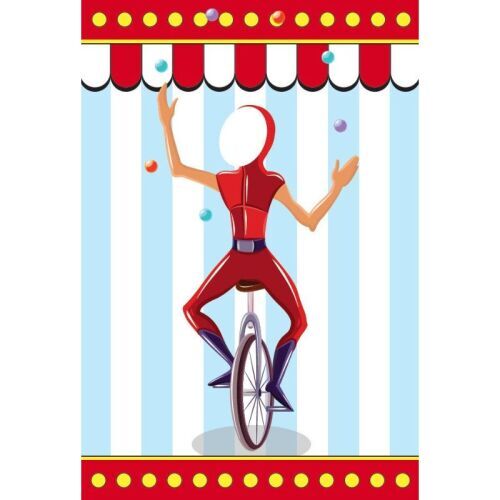 Circus Character Backdrop - juggler