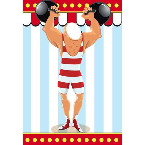 Circus Character Backdrop - strongman