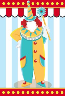 Themed Backdrops Small - Circus Clown (light)