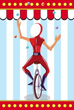 Themed Backdrops Small - Circus Juggler (light)