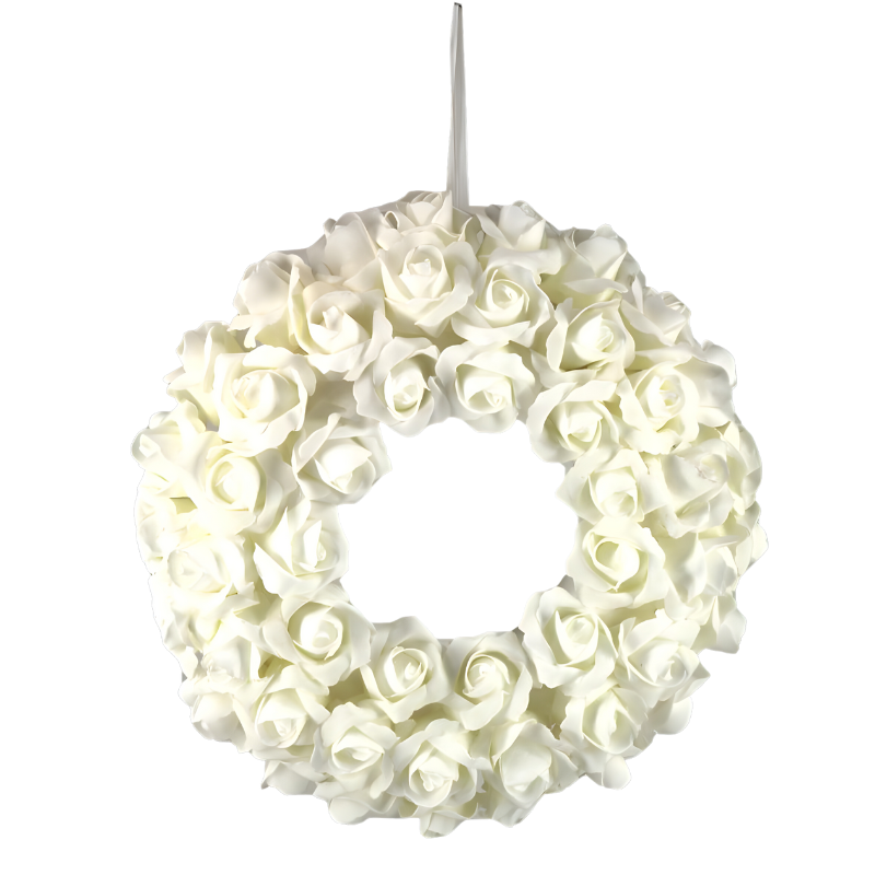 White Rose Wreath