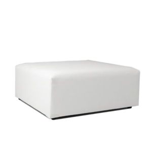 White Square Ottoman