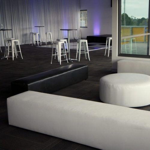 black and white long ottoman