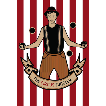 Themed Backdrops Small - Circus Juggling Man (dark)