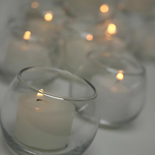 tea light glass candle holder 