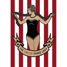 Themed Backdrops Small - Circus Snake Lady (dark)